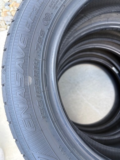 タイヤ　ダンロップ　エナセーブ　155-65R14 4本イボアリ