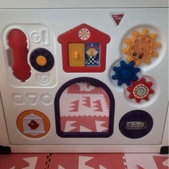 木のミュージカルキッズランドdx おもちゃパネル 日本育児 木製ベビーサークルの画像