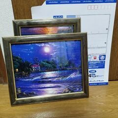 ラッセン　絵プリント　額縁入り　2枚セットの画像