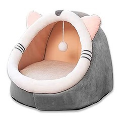 ドーム型 ペットハウス ベッド 小型犬 猫 小動物用滑り止め付き 洗濯可能の画像