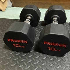 美品PROIRON ジムダンベル 10kg2個セット
の画像