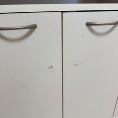 （訳あり）不二貿易　ミニキッチンカウンター　ホワイト×ナチュラルの画像