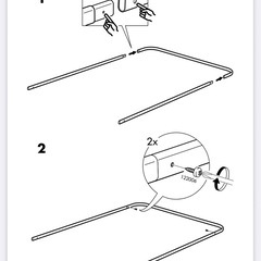 IKEA MULIG ムーリッグ ハンガーラック, ホワイト, 99x152 cmの画像