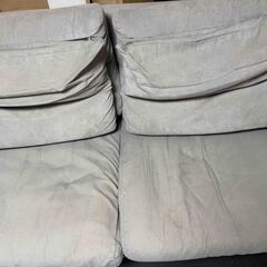 ニトリ ソファー三人がけグレーの画像