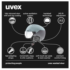 uvex(ウベックス) スキースノーボードバイザーヘルメットの画像