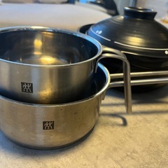 【鍋3点セット】ツヴィリング鍋（2つ）土鍋（1つ）の画像