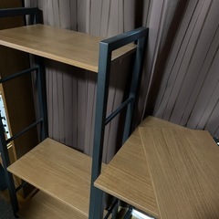 (計4点)デスク、シェルフ、こたつ、こたつ布団の画像