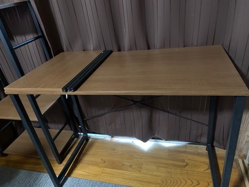 (計4点)デスク、シェルフ、こたつ、こたつ布団