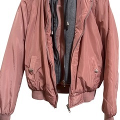 ambiance ピンク フライトジャケット Mの画像