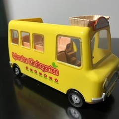 【レア物】シルバニアファミリー わくわくようちえんバス おもちゃ 黄色いバス　幼稚園バスの画像