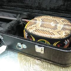 新品未使用　8.500円　肩紐付き一丁入ふかふかハードケースと調弦チューナーセットの画像