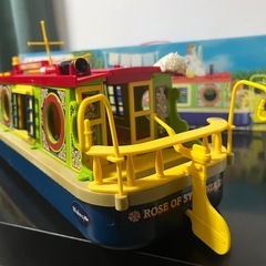 【超レア】シルバニアファミリー エポック社　カナルボート　遊覧船 海外版　箱、取説、おまけにレアなビーバー人形(廃盤　当時品)付きの画像