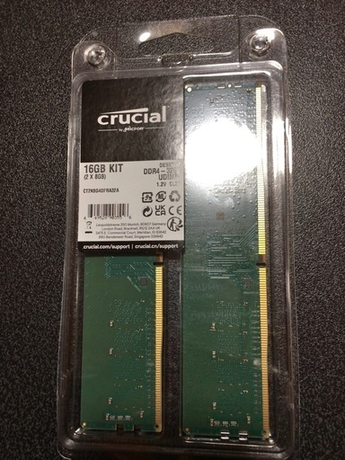 Crucial デスクトップ用増設メモリ16GB