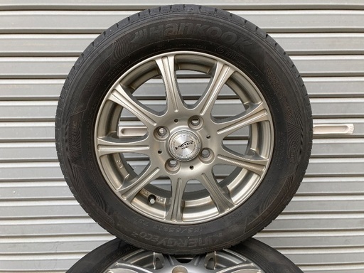 No.155夏タイヤ155/65/R13 4H PCD100アルミホイール付4本セット