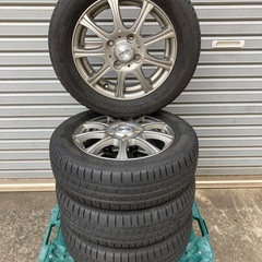 No.155夏タイヤ155/65/R13 4H PCD100アルミホイール付4本セットの画像