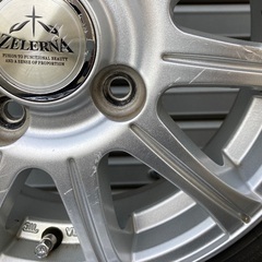 No.156スタットレスタイヤ155/65/R13 4H PCD100 アルミホイール付4本セットの画像