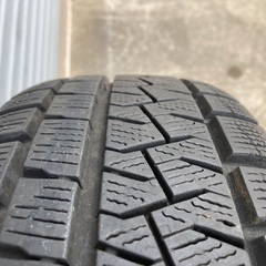 No.156スタットレスタイヤ155/65/R13 4H PCD100 アルミホイール付4本セットの画像