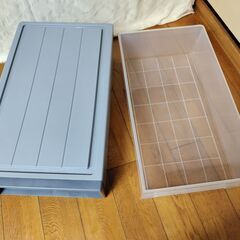 収納ケース　収納ボックス　横幅43.5㎝×高さ22㎝×奥行74.5㎝の画像