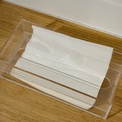 処分価格★値下げ可能★定価1290円 11/27まで！アクリル ティッシュケース　IKEA 小物入れ トレイ 収納 棚 ボックス 本棚 ニトリ イケア 無印良品 ザラホームの画像