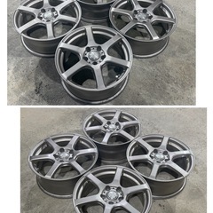 YFC LAYCEA02 レイシアゼロツー 17インチ×7J／IN SET+38／5H／P.C.D100／ハブ径67φ シルバーメタリック アルミホイール 4本SETの画像