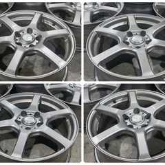 YFC LAYCEA02 レイシアゼロツー 17インチ×7J／IN SET+38／5H／P.C.D100／ハブ径67φ シルバーメタリック アルミホイール 4本SETの画像