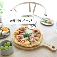 新品未使用 バンブー まな板 直径約25cmラウンド カッティングボードの画像