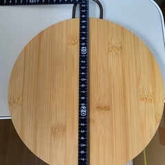 新品未使用 バンブー まな板 直径約25cmラウンド カッティングボードの画像