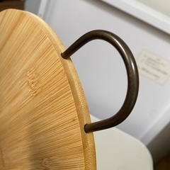 新品未使用 バンブー まな板 直径約25cmラウンド カッティングボードの画像