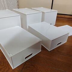 5点セット　ニトリバスケット　Ｎインボックス　レギュラーサイズ　よこ型ハーフ　の画像