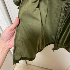 サイズ90 カーキ色 ブルゾン ジャケットの画像