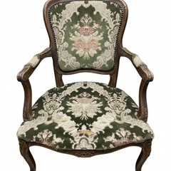 【猫脚イタリア家具🇮🇹】肘掛け1人掛け椅子の画像