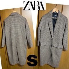 ZARA ザラ　チェックロングコート
