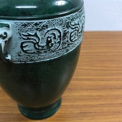 錆銅製　花瓶 骨董 アンティークの画像