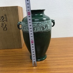 錆銅製　花瓶 骨董 アンティークの画像