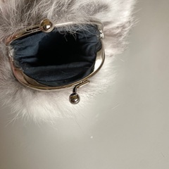 ハンドメイド　ファーがま口の画像