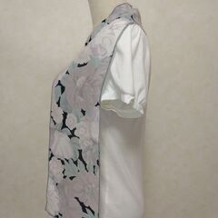 ストール　ブラック×花③の画像