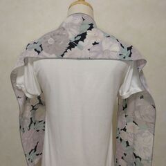 ストール　ブラック×花③の画像