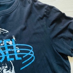 DIESEL ネイビー Tシャツ 地球プリントの画像