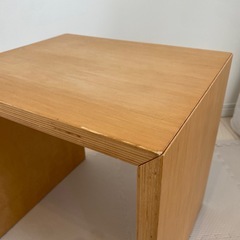 無印良品 コの字型家具 テーブル、椅子、踏み台の画像