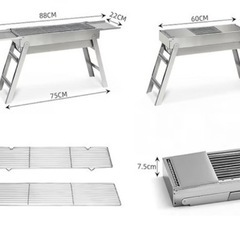 ✨️ キャンプ バーベキュー コンロ  ステンレス製 の画像