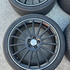 プリウス　外し　SPORTDESIGN ホイールタイヤ　4本セット　225/40R18 PCD100 の画像