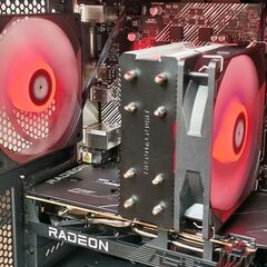 自作ゲーミングパソコン　お得　AMD RYZEN 5600 Radeon 6600 新品パーツ多数　モンスターハンタープレイ可能の画像