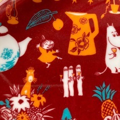 新品　ムーミン　クリスマス柄 プラスチックトレーの画像