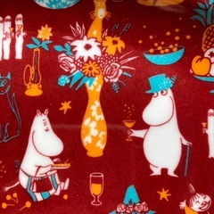 新品　ムーミン　クリスマス柄 プラスチックトレーの画像