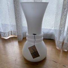 GLASS SOHKO ホワイト　陶器　花瓶 箱付き　handy craftの画像