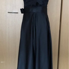 レース&サテン　パーティーロングドレスの画像