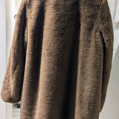 ブラウン エコファーコートの画像
