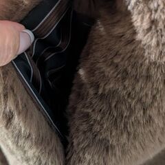 ブラウン エコファーコートの画像