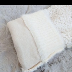 TRUBE ボア切替ジャケット フードファー ZIPジャケット アイボリーの画像