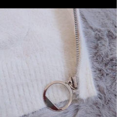 TRUBE ボア切替ジャケット フードファー ZIPジャケット アイボリーの画像